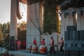 Drum musicians performing at the Frederik Meijer Gardens in Grand Rapids Michigan