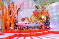 Drum Performance Chinese New Year stage background