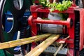 Drum press used to juice sugarcane in India Royalty Free Stock Photo