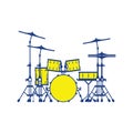 Drum set icon Royalty Free Stock Photo