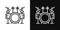 Drum set icon Royalty Free Stock Photo