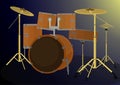 Drum Set Vector Illustration. Royalty Free Stock Photo