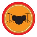 drum set. Vector illustration decorative design Royalty Free Stock Photo