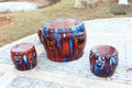 Drum shaped table stool