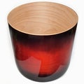 Drum shell wooden cilynder red and black colors Royalty Free Stock Photo