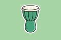Drum Snare Sticker vector illustration. Music instrument object icon concept.