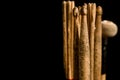 Drum sticks for drums, black background