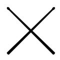 Drum sticks icon on white background. flat style. Drumsticks icon for your web site design, logo, app, UI. drum sticks symbol.