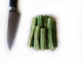 Drum sticks, some peeled drum parts. The drum or moringa is a very good and healthy vegetable Royalty Free Stock Photo