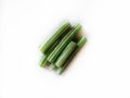 Drum sticks, some peeled drum parts. The drum or moringa is a very good and healthy vegetable Royalty Free Stock Photo