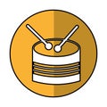 Drum toy instrument icon Royalty Free Stock Photo