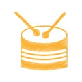 Drum toy instrument icon Royalty Free Stock Photo
