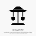 Drum, Well, Law, Balance Solid Black Glyph Icon Royalty Free Stock Photo