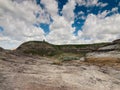 Drumheller, AB, landscape showing abandoned mining tower