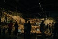 DRUMHELLER, ALBERTA, CANADA - may 2023 Visitors at the front entrance of the Royal Tyrrell Museum Royalty Free Stock Photo