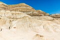 Drumheller hoodoo mountains in canada Royalty Free Stock Photo