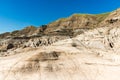 Drumheller Valley mountains at the hoodoo trail in canada Royalty Free Stock Photo