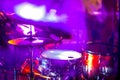 Drumkit in abstract multicolored light Royalty Free Stock Photo