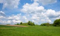 Drumlin with beautiful wildflowers, relict of the glacial period. spring landscape near Andechs, bavaria