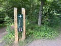 Drumlin trail sign Chimney Bluffs State Park Royalty Free Stock Photo