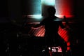 Drummer colorful silhouette. Royalty Free Stock Photo