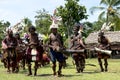 Drummer and dancers Papua New Guinean