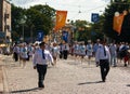 Drummer girls march on city day