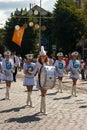 Drummer girls march on city day