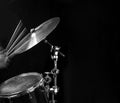 Drummer hiting a cymbal