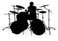 Musician Drummer Silhouette Royalty Free Stock Photo