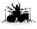 Musician Drummer Silhouette Royalty Free Stock Photo