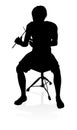 Musician Drummer Silhouette Royalty Free Stock Photo