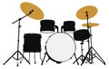 Drummer outline silhouette Royalty Free Stock Photo