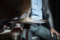 Drummer performing in an event Royalty Free Stock Photo