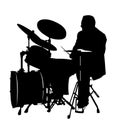 Drummer silhouette Royalty Free Stock Photo