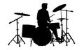 Drummer silhouette. perfect for stickers, tattoos, poster elements, banners, clothes, hats