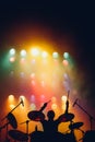 Drummer silhouette on a stage Royalty Free Stock Photo