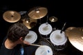 Drummer playing drums Royalty Free Stock Photo