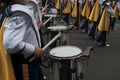 A Drummer in a the West Virginia Marching Band