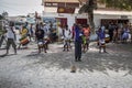 Drummers and band leader at Santa Maria