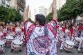 Drummers from Batala Band Badajoz Carnival 2016