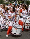 Drummers from Batala Banda de Percussao performing