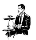 Drummers and drums Royalty Free Stock Photo