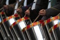 Drummers in a marching band Royalty Free Stock Photo