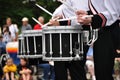 Drummers Playing Snare Drums in Parade Royalty Free Stock Photo