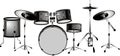 Drummers set ready... isolated illustration..