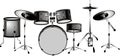 Drummers set ready... isolated illustration.. Royalty Free Stock Photo