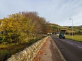 Drumnadrochit, United Kingdom - 21 OCTOBER 2019 : Peaceful morning view in the village during autumn season.