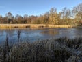 Drumpellier park Coatbridge Scotland winter nature beauty loch