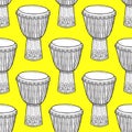 Drums. African drums. Percussion. Royalty Free Stock Photo